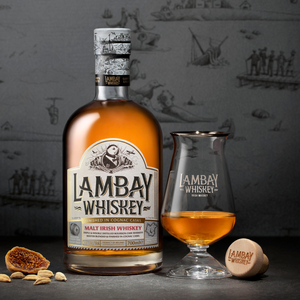 
                  
                    Load image into Gallery viewer, Our Lambay Malt Irish Whiskey 43° comes with 2 bespoke Lambay Whiskey glasses
                  
                
