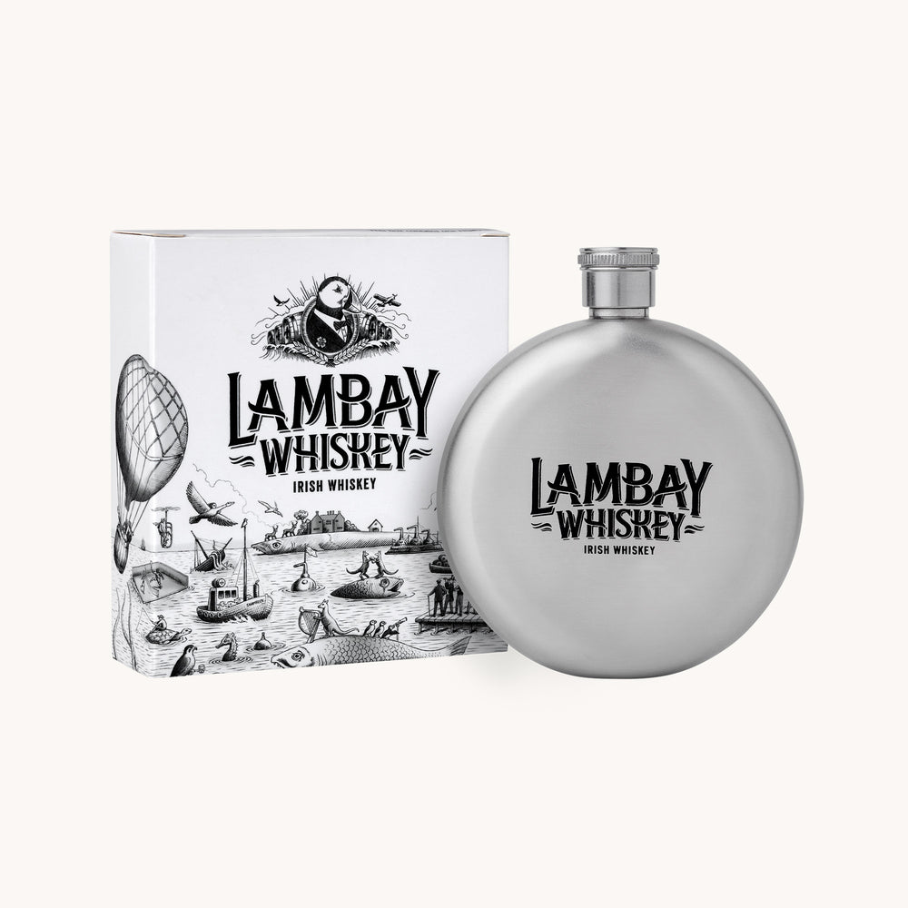 LAMBAY WHISKEY HIPFLASK & GIFT BOX - LAMBAY WHISKEY